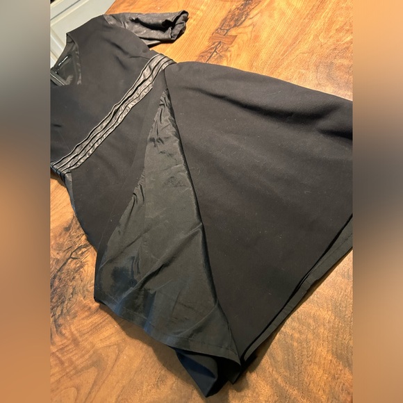 The Kooples Hopla Italian Lamb Leather Trimmed Sheath Wrap Dress - Picture 2 of 16